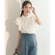 バブルスリーブシャツブラウス