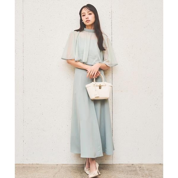 ボウタイシアーシャツレイヤード風ドレスワンピース | スウィングル