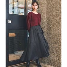 スウィングル(SWINGLE)のラッフルフリルフレアスカート