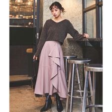 スウィングル(SWINGLE)のラッフルフリルフレアスカート
