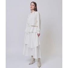 麻調ティアードスカート