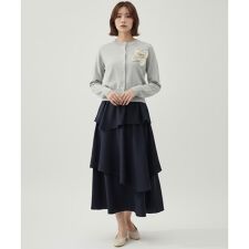 麻調ティアードスカート