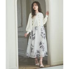 BIGフラワープリントスカート