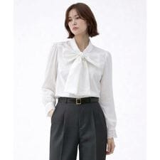 カフスレースボウタイブラウス
