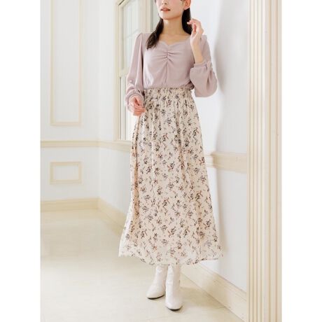 花柄シャーリングドッキングワンピース ルディックパーク Ludic Park ファッション通販 マルイウェブチャネル