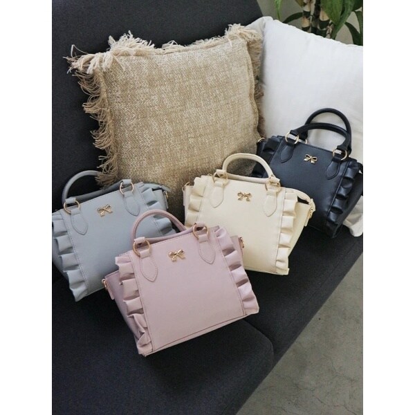Ludic Park ルディックパーク 2WAYフリル背面クリアバッグ グレー ルディックパーク Ludic Park 【推し活応援】2WAYフリル背面