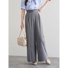 ビット付きワイドパンツ