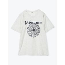 フラワー刺繍Tシャツ