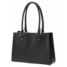 フェイクレザー両あおりポケットトートバッグ