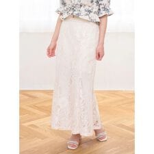 花柄レースマーメイドスカート
