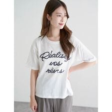 コード刺繍ロゴTシャツ