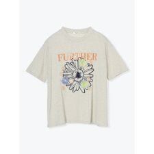 メニーフラワー刺繍Tシャツ