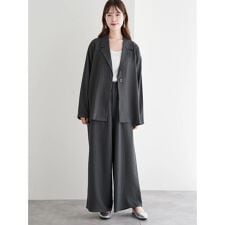 [SET]楊柳テーラードジャケット×ワイドパンツ