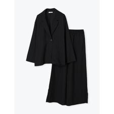 [SET]楊柳テーラードジャケット×ワイドパンツ