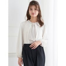 【マルチWAY】ラクケア パールアクセサリー付きボウタイブラウス