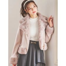 ルディックパーク(Ludic Park)のスエードファーライダースジャケット