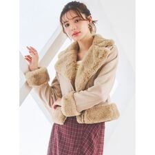 ルディックパーク(Ludic Park)のスエードファーライダースジャケット