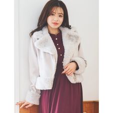 ルディックパーク(Ludic Park)のスエードファーライダースジャケット