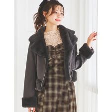 ルディックパーク(Ludic Park)のスエードファーライダースジャケット