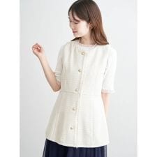 ツイードペプラムベスト