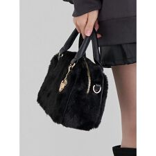 [2WAY]ファーチャーム付きボストンバッグ