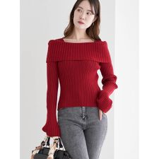 ルディックパーク(Ludic Park)のリブオフショルニット