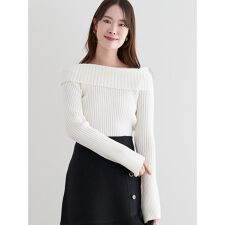 ルディックパーク(Ludic Park)のリブオフショルニット