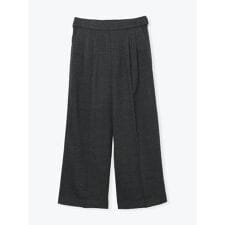 ラクケア チェック柄ワイドパンツ