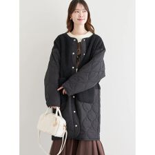 ルディックパーク(Ludic Park)のボアキルティングノーカラーコート