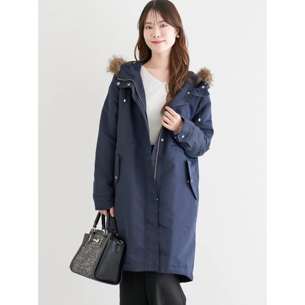 ウールブレンドノーカラーコート | ナチュラルビューティーベーシック