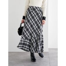 ルディックパーク(Ludic Park)の起毛チェック柄マーメイドスカート