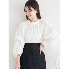 [袖2WAY]ボタンブラウス