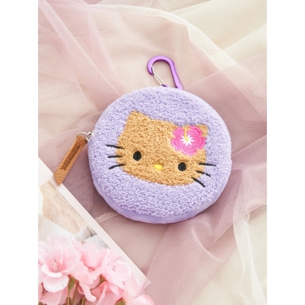 ハローキティ日焼けフェイス柄ミニポーチ