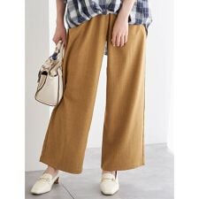 麻調イージーパンツ