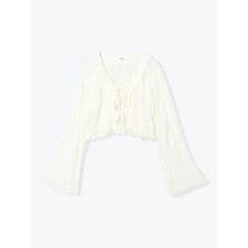 ストレッチレースショート丈カーディガン