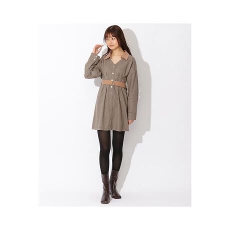 バイカラーコンパクトシャツワンピース レディアゼル Redyazel ファッション通販 マルイウェブチャネル