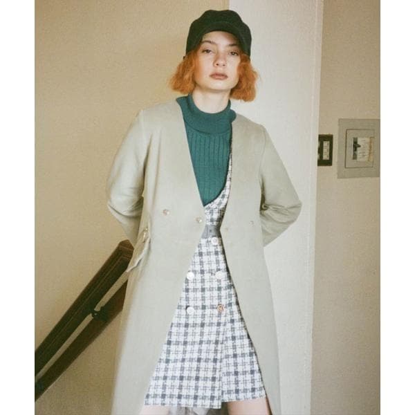 新品ノーカラージップチェスターコート ノーカラーチェスタージップコート | レディアゼル(REDYAZEL) | マルイ