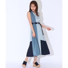 ☆バイカラーノースリプリーツワンピ | レディアゼル(REDYAZEL 