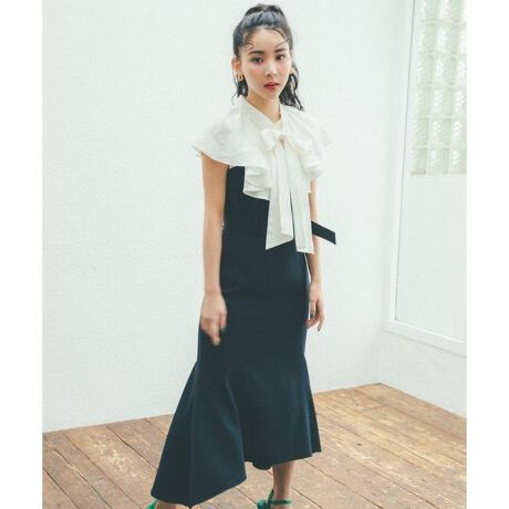 フリル配色ワンピース レディアゼル Redyazel ファッション通販 マルイウェブチャネル