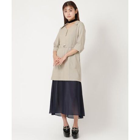 シアーデザインミニシャツワンピース | レディアゼル(REDYAZEL  
