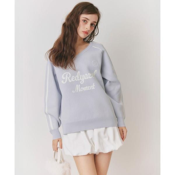 ロゴメッシュニット×バルーンショートパンツセットアップ