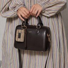 アングリッド(Ungrid)の【Ungrid/アングリッド】ケースチャーム付　チェックコンビボストンバッグ