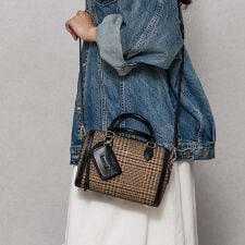 アングリッド(Ungrid)の【Ungrid/アングリッド】ケースチャーム付　チェックコンビボストンバッグ