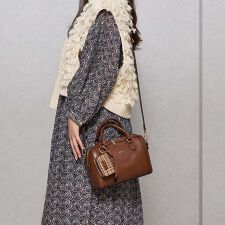 アングリッド(Ungrid)の【Ungrid/アングリッド】ケースチャーム付　チェックコンビボストンバッグ