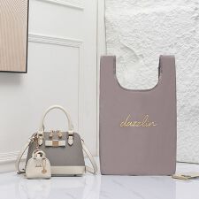 【dazzlin/ダズリン】バレッタリボン エコバッグ入バッグチャーム付 ミニハンドバッグ