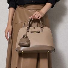 【dazzlin/ダズリン】バレッタリボン　エコバッグ入バッグチャーム付　ミディアムハンドバッグ