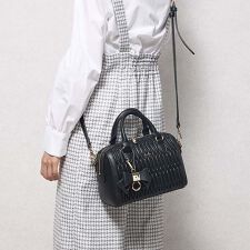 【dazzlin/ダズリン】リボンチャーム付 ギャザーシャーリングボストンバッグ