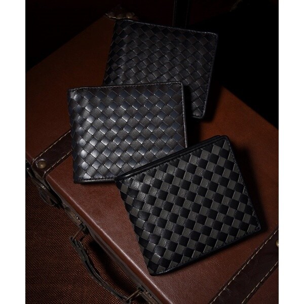 【特価 新品】★ヴァンキッシュ VANQUISH ラム革編込み 二つ折財布 VNQ-712020BK ブラック【メンズ】 ヴァンキッシュ] 二つ折り財布 本革 WALLET VQM-43290 ダークグリーン