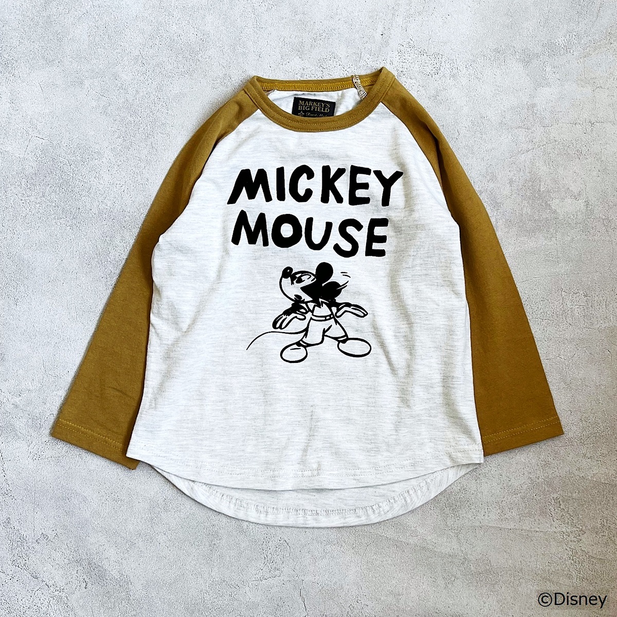 MICKEY UNLIMITED ミッキーマウス ラグラン 長袖Tシャツ - Tシャツ