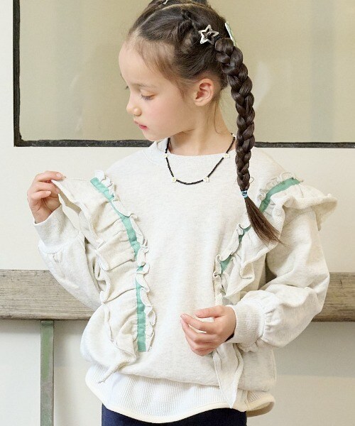 MERRYME フリルトレーナー merry jenny（メリージェニー）の「ドッキングフリルトレーナー